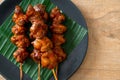 Grilled chicken gizzard skewer in Asian style Royalty Free Stock Photo