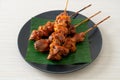 Grilled chicken gizzard skewer in Asian style Royalty Free Stock Photo