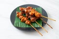 Grilled chicken gizzard skewer in Asian style Royalty Free Stock Photo