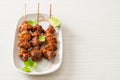 grilled chicken gizzard skewer with herbs and spices Royalty Free Stock Photo