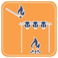 Grilled chicken icon