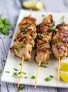 Grilled Chicken Kebabs Vertical Photo Royalty Free Stock Photo