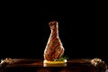 Grilled Chicken Leg on a decorative presentation