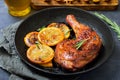 Grilled chicken leg Royalty Free Stock Photo