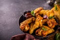 Grilled chicken legs and wings Royalty Free Stock Photo