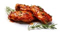 Grilled chicken meat with barbecue sauce