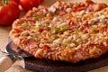 Grilled Chicken Pizza Royalty Free Stock Photo