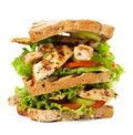 Grilled chicken sandwich Royalty Free Stock Photo