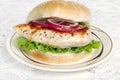Grilled Chicken Sandwich With Red Onions