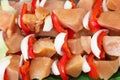 Grilled Chicken Shish Kabobs With Vegetable Royalty Free Stock Photo