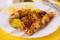 Grilled chicken on a skewer