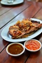 Grilled chicken with spicy sauce