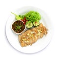 Grilled Chicken with Spicy Sauce Northeast style Thai Food Fusion Healthy Cleanfood and Dietfood