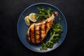 Grilled chicken steak, savory perfection plated for visual feast