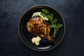 Grilled chicken steak, savory perfection plated for visual feast