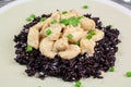 Grilled Chicken teriyaki with riceberry rice Royalty Free Stock Photo