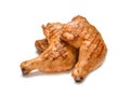 Grilled chicken thighs isolated on white background Royalty Free Stock Photo