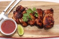 Grilled chicken thighs Royalty Free Stock Photo