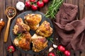 Grilled chicken thighs Royalty Free Stock Photo