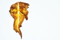 Grilled chicken wing with herb and sesame chop on white background Royalty Free Stock Photo