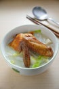 Grilled chicken wing Noodle Royalty Free Stock Photo