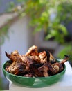 Grilled chicken wings. BBQ background. Summer barbeque Royalty Free Stock Photo