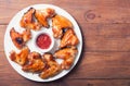 Grilled Chicken Wings Royalty Free Stock Photo