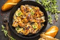 Grilled chicken wings with lemon and herbs Royalty Free Stock Photo