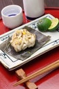 Grilled cod milt, japanese cuisine Royalty Free Stock Photo