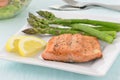 Grilled Coho Salmon filet with asparagus