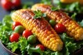 Grilled Corn BBQ Salad Royalty Free Stock Photo