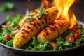 Grilled Corn BBQ Salad - Variation Royalty Free Stock Photo