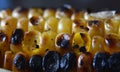 fresh grilled corn on the cob close up image Royalty Free Stock Photo