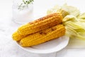 Grilled corn cobs