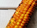 Ear of grilled corn on a table Royalty Free Stock Photo