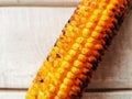 Ear of grilled corn on a table Royalty Free Stock Photo