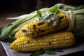 grilled corn, paired with creamy and tangy homemade basil mayo