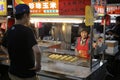Grilled corn stalls in taipei night market
