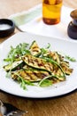 Grilled courgette salad