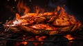 Grilled Crab Pangkong: Dark Orange And Light Bronze Delight