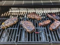 Grilled 30 day dry aged prime ribeye and bison meat