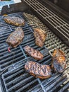 Grilled 30 day dry aged prime ribeye and bison meat