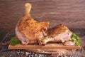 Grilled duck meat