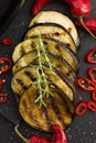 Grilled eggplant slices Royalty Free Stock Photo