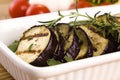 Grilled eggplant slices on a plate Royalty Free Stock Photo