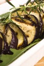 Grilled eggplant slices on a plate Royalty Free Stock Photo