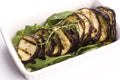 Grilled eggplant slices on a plate Royalty Free Stock Photo