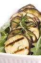 Grilled eggplant slices on a plate Royalty Free Stock Photo