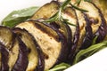 Grilled eggplant slices on a plate Royalty Free Stock Photo