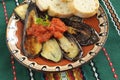 Grilled Eggplant with Tomato Sauce Royalty Free Stock Photo